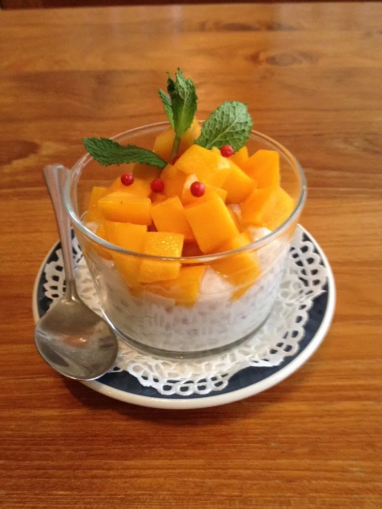 Perles de Tapioca Au Lait de Coco Et Mangue Fraiche